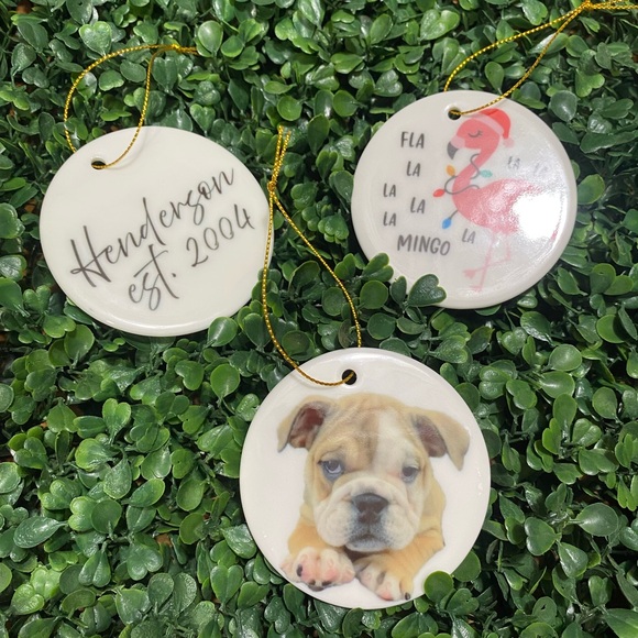 Custom Ceramic Ornaments - YOUR DESIGN - Picture 9 of 16